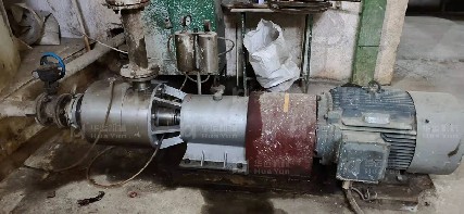 廣西某糖廠石灰漿乳化泵使用現場